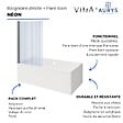 VITRA - Baignoire rectangulaire VitrA Neon 180x80cm + Pare bain gauche AURYS Raywall chromé profilé gauche - vignette