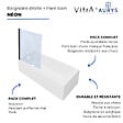VITRA - Baignoire rectangulaire VitrA Neon 170x75cm + Pare bain droit AURYS Raywall noir mat profilé droite - vignette