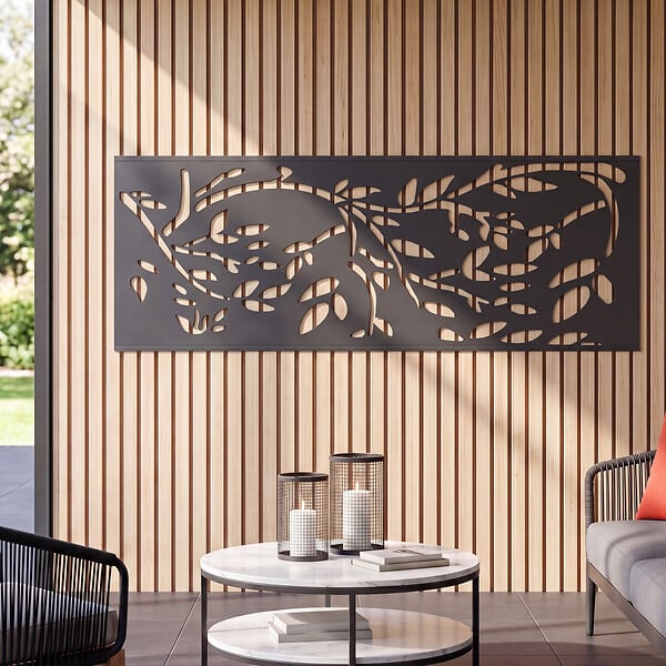 ID MARKET - Panneau décoratif universel 150 x 50 CM LIS gris - large