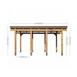 DIRECT-ABRIS - Carport Bois CASTELLANE - 2 Voitures - Traitement Autoclave - Ancrage de Fixation en H - Bois de Haute Qualitée - Poteaux 12x12 cm - vignette