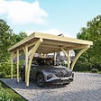 DIRECT-ABRIS - Carport Bois PALERME 1 Voitures - 510 x 340 - Abris pour Voitures - Bois des Regions Nordiques - Pin Traité Autoclave - Design Moderne - vignette
