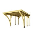 DIRECT-ABRIS - Carport Bois PALERME 1 Voitures - 510 x 340 - Abris pour Voitures - Bois des Regions Nordiques - Pin Traité Autoclave - Design Moderne - vignette