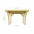 DIRECT-ABRIS - Carport Bois PALERME 1 Voitures - 510 x 340 - Abris pour Voitures - Bois des Regions Nordiques - Pin Traité Autoclave - Design Moderne - vignette