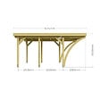 DIRECT-ABRIS - Carport Bois PALERME 1 Voitures - 510 x 340 - Abris pour Voitures - Bois des Regions Nordiques - Pin Traité Autoclave - Design Moderne - vignette