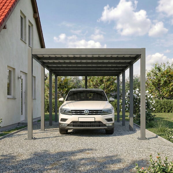 DIRECT-ABRIS - Carport aluminium CARLTON 324 x 550 cm - 1 Voiture - 17,69m2 - Gris anthracite - large