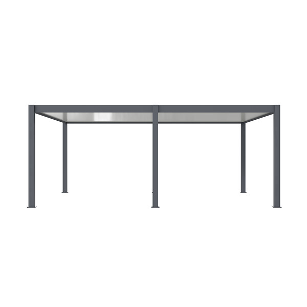 DIRECT-ABRIS - Carport Aluminium 570 x 645 cm WESTON - 37 m2 - Hauteur : 255 - 2 Voitures - Abri Voiture Autoportant - Gouttière incluse - Pergola - Gris Anthracite - large