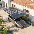 DIRECT-ABRIS - Carport Aluminium Autoportant BOLTON - 500 x 300 – 1 Voiture - Toiture en Polycarbonate Traite Anti-UV - vignette
