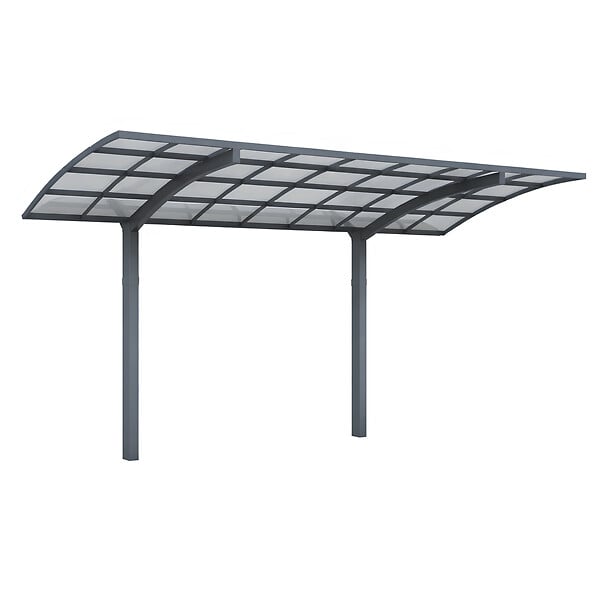 DIRECT-ABRIS - Carport Aluminium Autoportant BOLTON - 500 x 300 – 1 Voiture - Toiture en Polycarbonate Traite Anti-UV - large