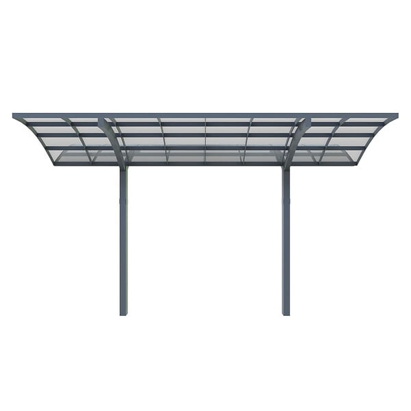DIRECT-ABRIS - Carport Aluminium Autoportant BOLTON - 500 x 300 – 1 Voiture - Toiture en Polycarbonate Traite Anti-UV - large