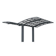 DIRECT-ABRIS - Carport Aluminium Autoportant BOLTON - 500 x 600 - 2 Voiture - Toiture en Polycarbonate Traite Anti-UV - vignette