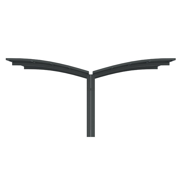 DIRECT-ABRIS - Carport Aluminium Autoportant BOLTON - 500 x 600 - 2 Voiture - Toiture en Polycarbonate Traite Anti-UV - large