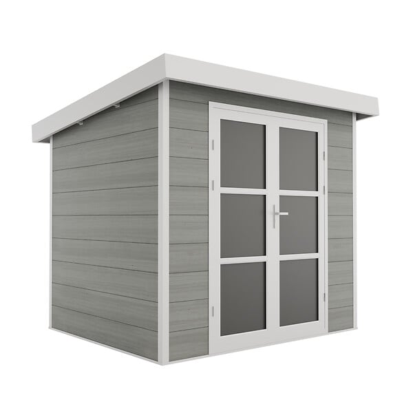 DIRECT-ABRIS - Abri de Jardin Composite ALMA - 7m2 - Gris clair - Cabane de jardin - large