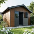 DIRECT-ABRIS - Abri de Jardin Composite ISORA - 12m2 Brun - Cabane Atelier / Abri Velo - vignette