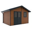 DIRECT-ABRIS - Abri de Jardin Composite ISORA - 12m2 Brun - Cabane Atelier / Abri Velo - vignette