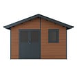 DIRECT-ABRIS - Abri de Jardin Composite ISORA - 12m2 Brun - Cabane Atelier / Abri Velo - vignette