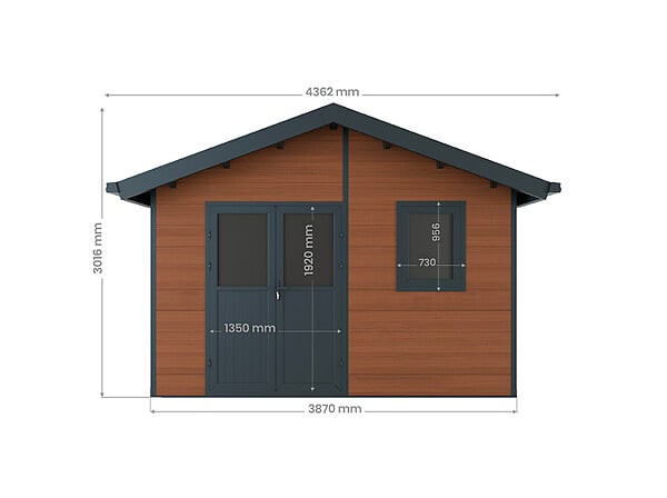 DIRECT-ABRIS - Abri de Jardin Composite ISORA - 12m2 Brun - Cabane Atelier / Abri Velo - large