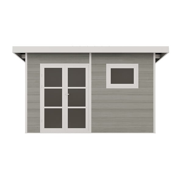 DIRECT-ABRIS - Abri de Jardin Composite ALMA - 15m2 Gris clair - Cabane de Jardin - large