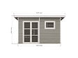 DIRECT-ABRIS - Abri de Jardin Composite ALMA - 15m2 Gris clair - Cabane de Jardin - vignette