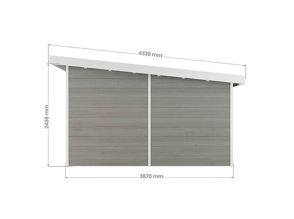 DIRECT-ABRIS - Abri de Jardin Composite ALMA - 15m2 Gris clair - Cabane de Jardin - large