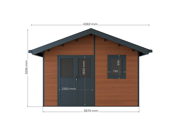 DIRECT-ABRIS - Abri de Jardin Composite ISORA - 15m2 Brun - Cabane Atelier / Abri Velo - large