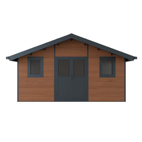 DIRECT-ABRIS - Abri de Jardin Composite ISORA - Surface intérieure : 20m2 - Brun - large