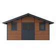 DIRECT-ABRIS - Abri de Jardin Composite ISORA - Surface intérieure : 20m2 - Brun - vignette