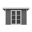 DIRECT-ABRIS - Abri de Jardin Composite ALMA - 9m2 Gris/blanc - Cabane de Jardin - vignette