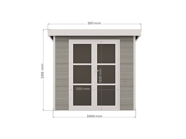 DIRECT-ABRIS - Abri de Jardin Composite ALMA - 5m2 - Gris clair - Cabane de jardin - large