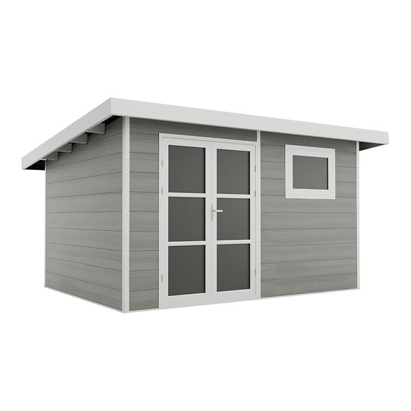 DIRECT-ABRIS - Abri de Jardin Composite ALMA - 11m2 Gris clair - Garantie 20 ans - Cabanon de Jardin - large