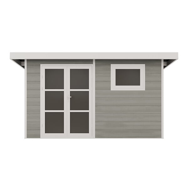 DIRECT-ABRIS - Abri de Jardin Composite ALMA - 11m2 Gris clair - Garantie 20 ans - Cabanon de Jardin - large