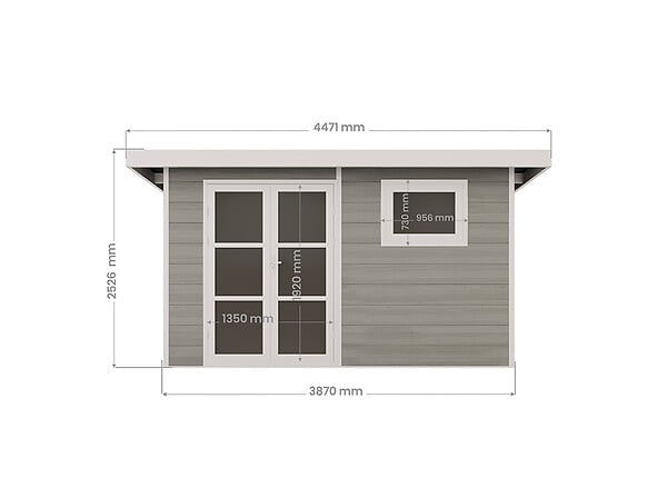 DIRECT-ABRIS - Abri de Jardin Composite ALMA - 11m2 Gris clair - Garantie 20 ans - Cabanon de Jardin - large