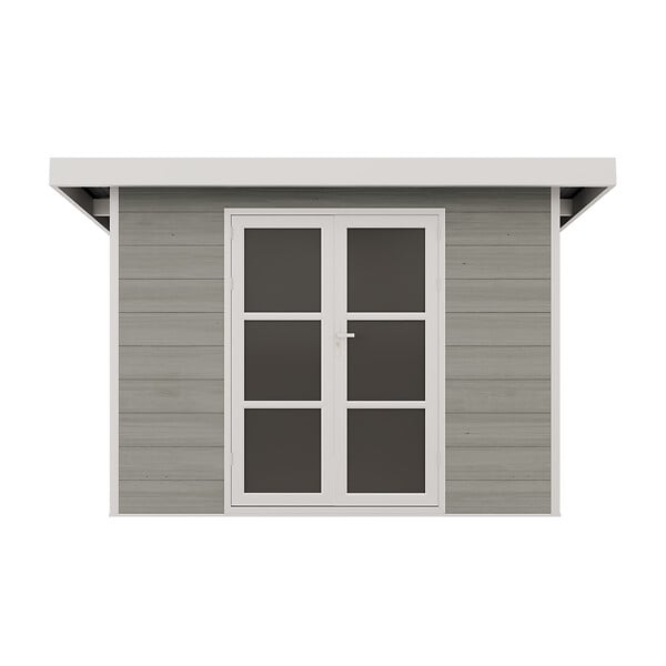 DIRECT-ABRIS - Abri de Jardin Composite ALMA - 9m2 Gris clair - Cabane de Jardin - large