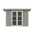 DIRECT-ABRIS - Abri de Jardin Composite ALMA - 9m2 Gris clair - Cabane de Jardin - vignette