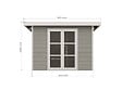 DIRECT-ABRIS - Abri de Jardin Composite ALMA - 9m2 Gris clair - Cabane de Jardin - vignette