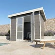 DIRECT-ABRIS - Abri de Jardin Composite ALMA - 7m2 - Gris/blanc - Cabane de jardin - vignette