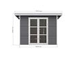 DIRECT-ABRIS - Abri de Jardin Composite ALMA - 7m2 - Gris/blanc - Cabane de jardin - vignette
