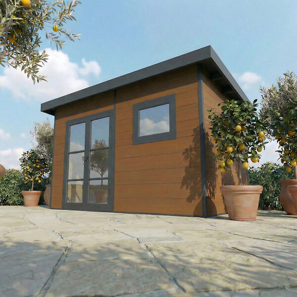 DIRECT-ABRIS - Abri de Jardin Composite ALMA - 15m2 - Brun - Cabane de Jardin - large