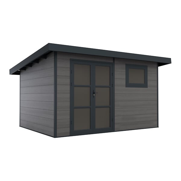 DIRECT-ABRIS - Abri de Jardin Composite ALMA - 11m2 Gris - Garantie 20 ans - Cabanon de Jardin - large