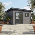 DIRECT-ABRIS - Abri de Jardin Composite ALMA - 15m2 Gris - Cabane de Jardin - vignette