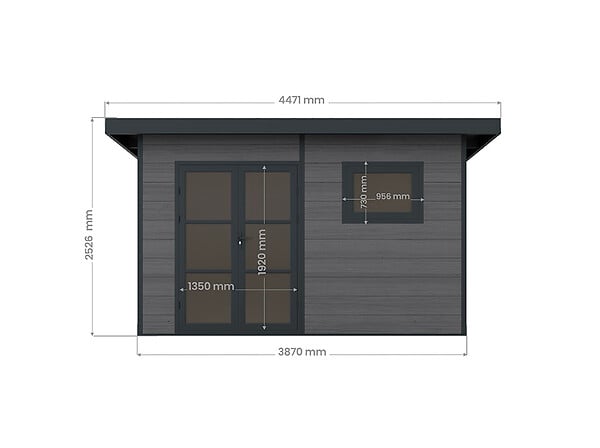 DIRECT-ABRIS - Abri de Jardin Composite ALMA - 15m2 Gris - Cabane de Jardin - large