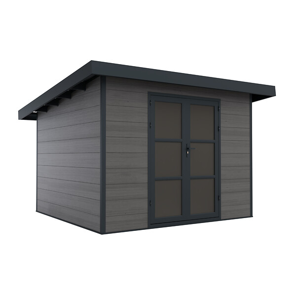 DIRECT-ABRIS - Abri de Jardin Composite ALMA - 9m2 Gris - Cabane de Jardin - large