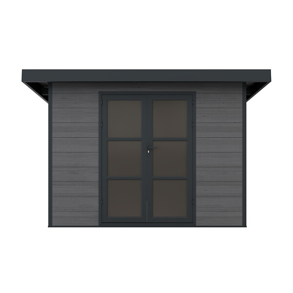 DIRECT-ABRIS - Abri de Jardin Composite ALMA - 9m2 Gris - Cabane de Jardin - large