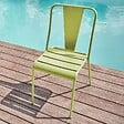 OVIALA - Chaise de jardin en métal vert - Dieppe - vignette