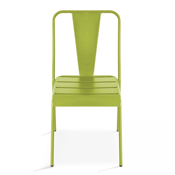 OVIALA - Chaise de jardin en métal vert - Dieppe - large