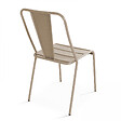 OVIALA - Chaise de jardin bistrot en métal taupe - Dieppe - vignette