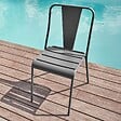 OVIALA - Chaise de jardin en métal anthracite - Dieppe - vignette