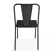 OVIALA - Chaise de jardin en métal anthracite - Dieppe - vignette