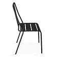 OVIALA - Chaise de jardin en métal anthracite - Dieppe - vignette