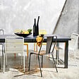 OVIALA - Chaise de jardin en métal anthracite - Dieppe - vignette