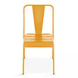 OVIALA - Chaise de jardin bistrot en métal jaune - Dieppe - vignette